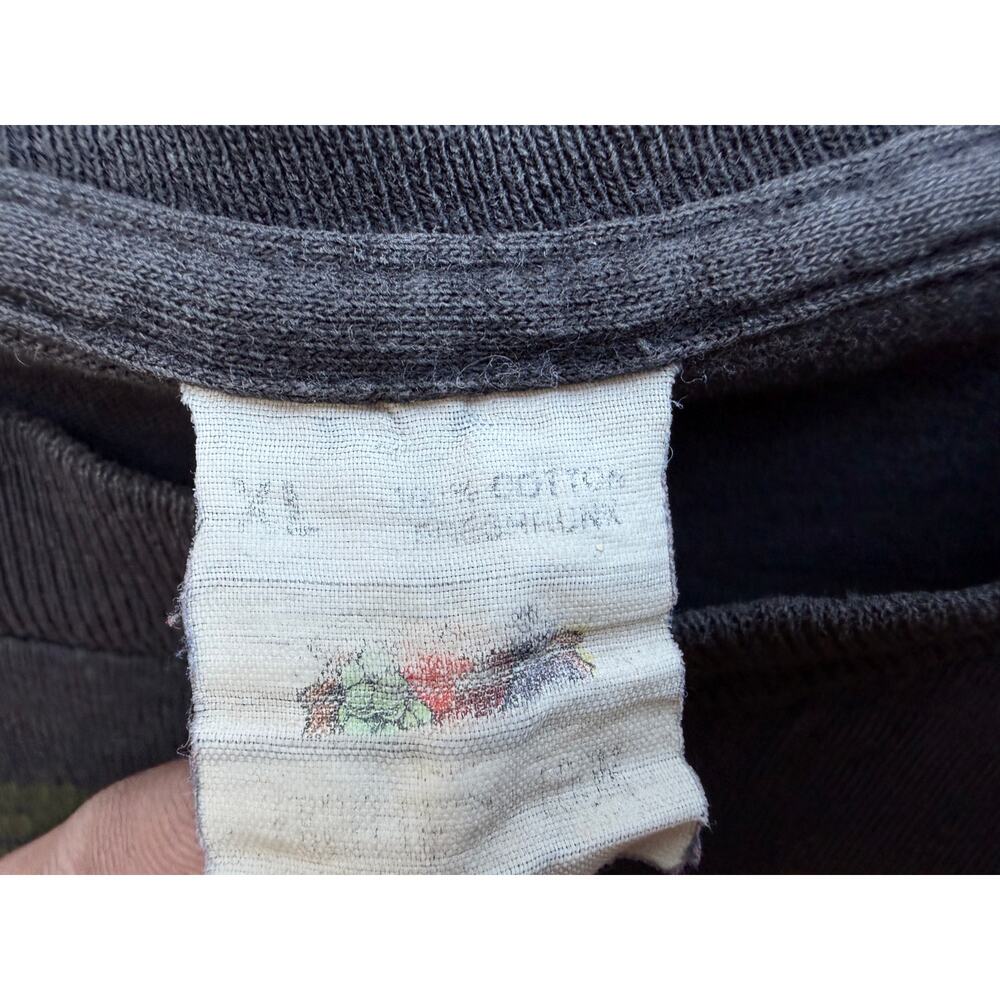 Vintage Graphic Pocket T Shirt Scott’s Graphic Tee Mens L Gray Distressed - Picture 8 of 10